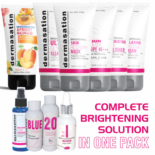 Whitening Facial Kit With Serum, Bleach & SunBlock