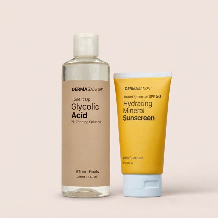 Repair & Protect Bundle | Glycolic Acid 7% Toner + SPF 50 Sunscreen