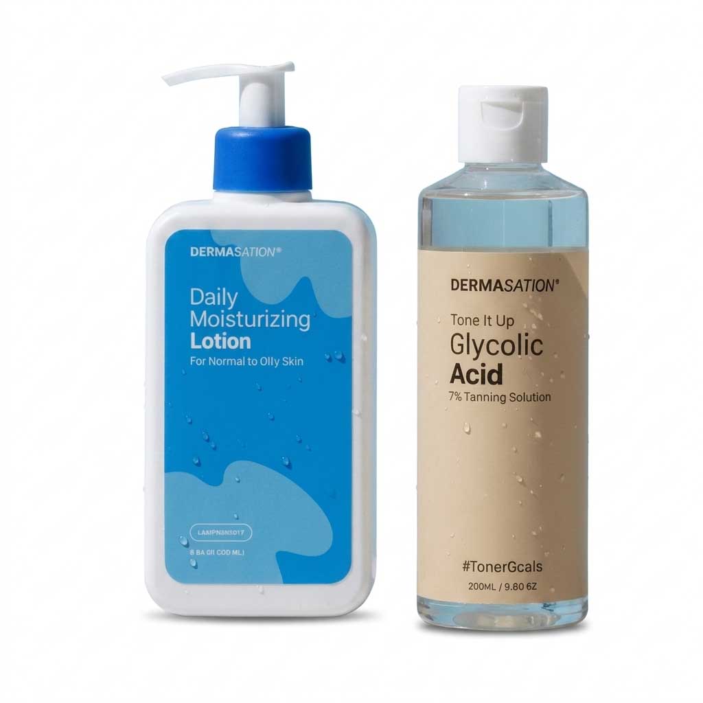 Skin Repair Bundle | Glycolic Acid 7% Toner + Daily Moisturizing Lotion
