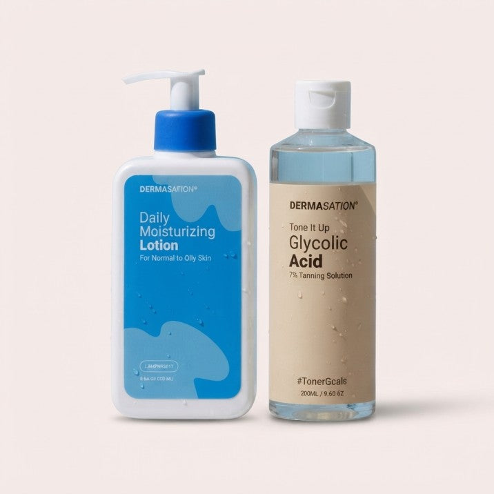 Skin Repair Bundle | Glycolic Acid 7% Toner + Daily Moisturizing Lotion